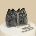 Dazzling Diva Crystals Stone Bucket Bag