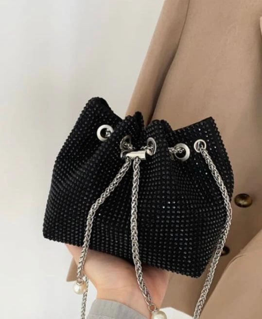 Dazzling Diva Crystals Stone Bucket Bag